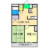 フィール岡豊 Ⅱ 2LDKの間取り