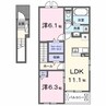 デナーダ 2LDKの間取り