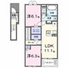 デナーダ 2LDKの間取り