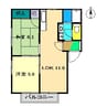 フォーレス弘石 A棟 2LDKの間取り
