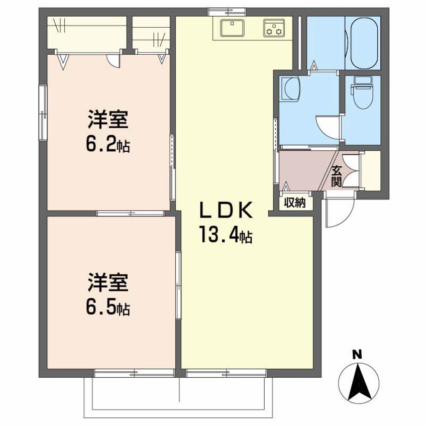 間取図 メゾンエトワール B棟
