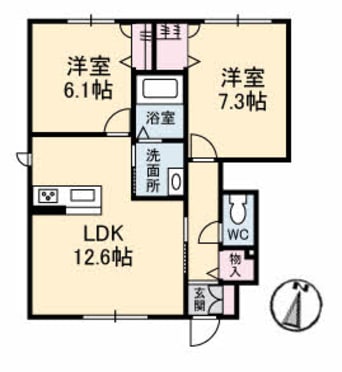 間取図 シャーメゾン グラシャス B棟