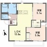 シャーメゾン大篠 A棟 2LDKの間取り