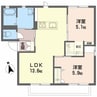 シャーメゾン大篠 A棟 2LDKの間取り
