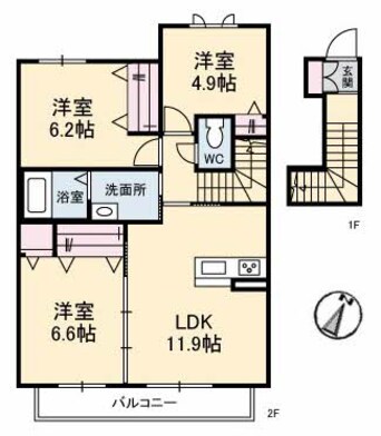 間取図 シャーメゾン・まゆⅡ