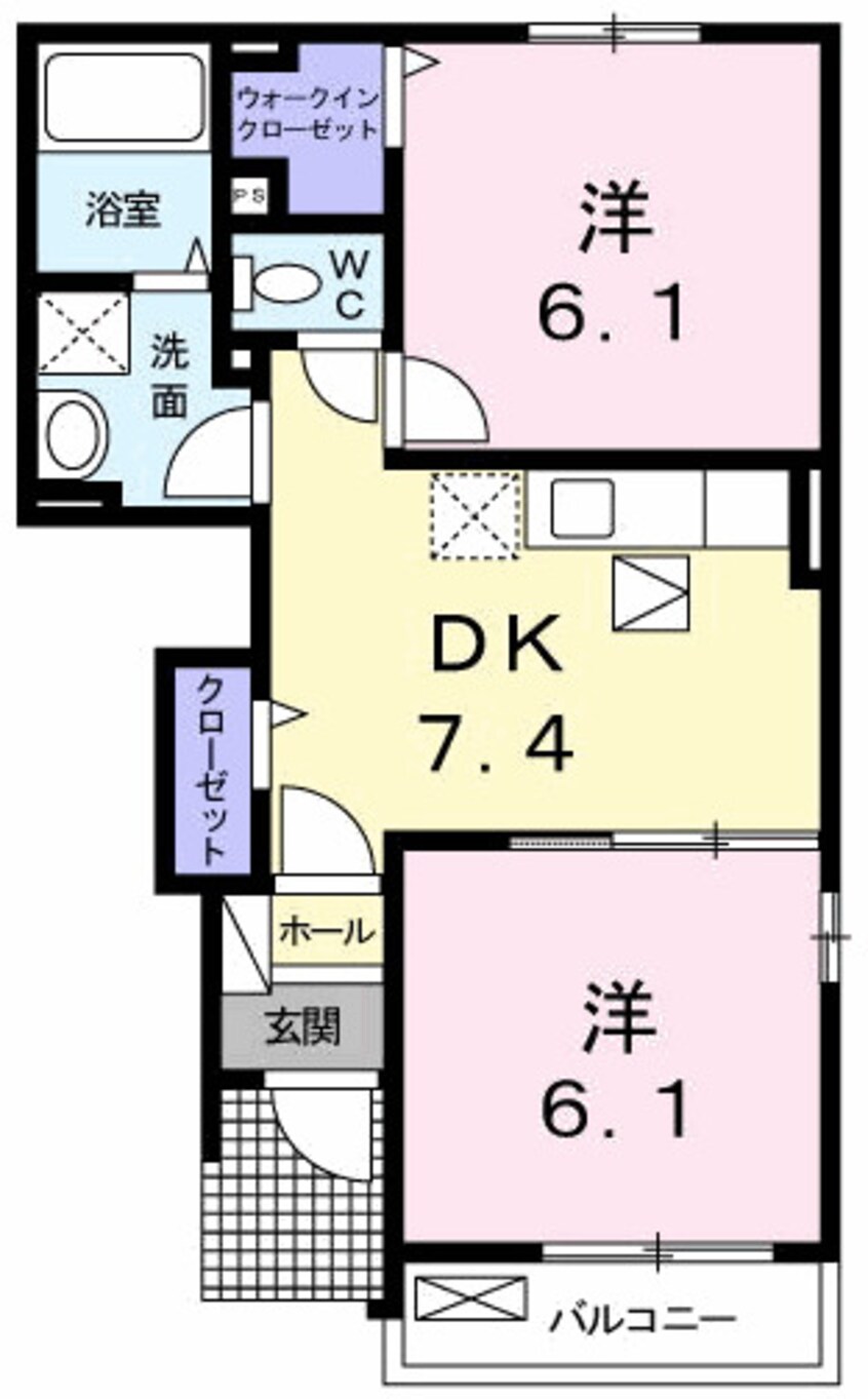 間取図 ＦＬＯＲ　野市　Ｂ