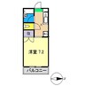 エスティーコート南国 1Kの間取り