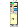 メゾンド･コロン A棟 1Kの間取り