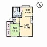 エスポワール A棟 2LDKの間取り