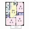 カレントハウスⅡＣ 3DKの間取り