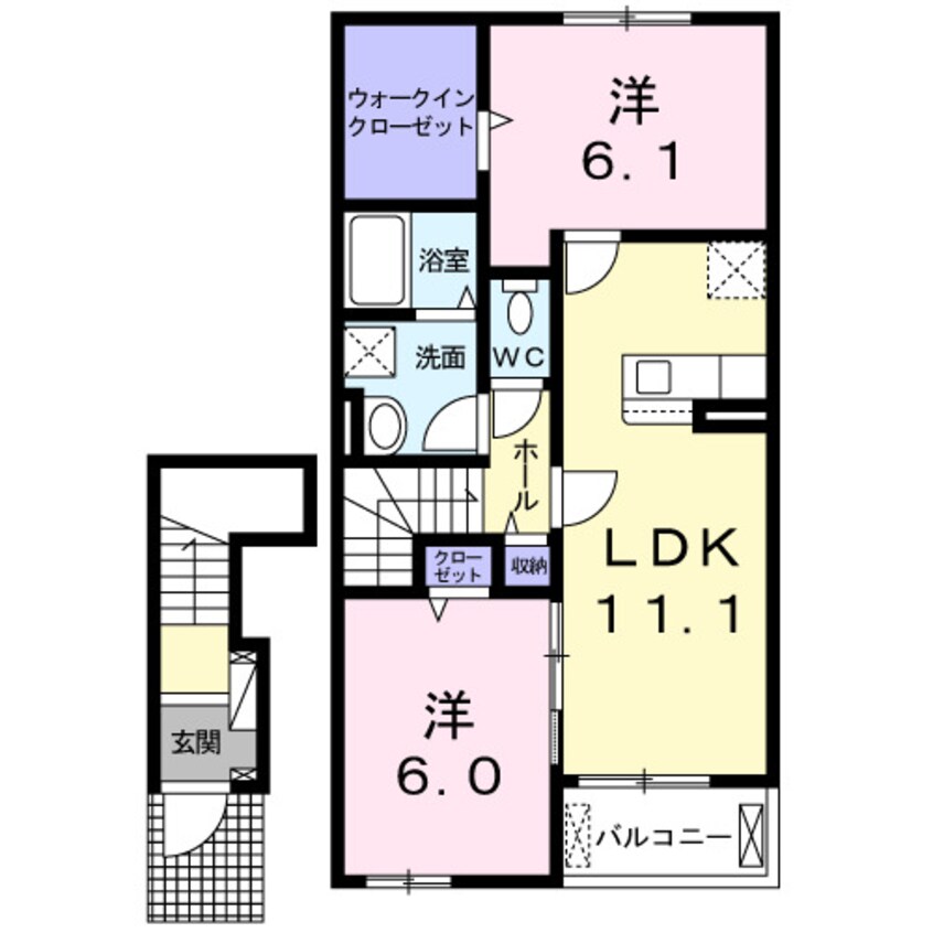 間取図 グランハイツ・Ⅱ