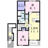 グランハイツ・Ⅱ 2LDKの間取り