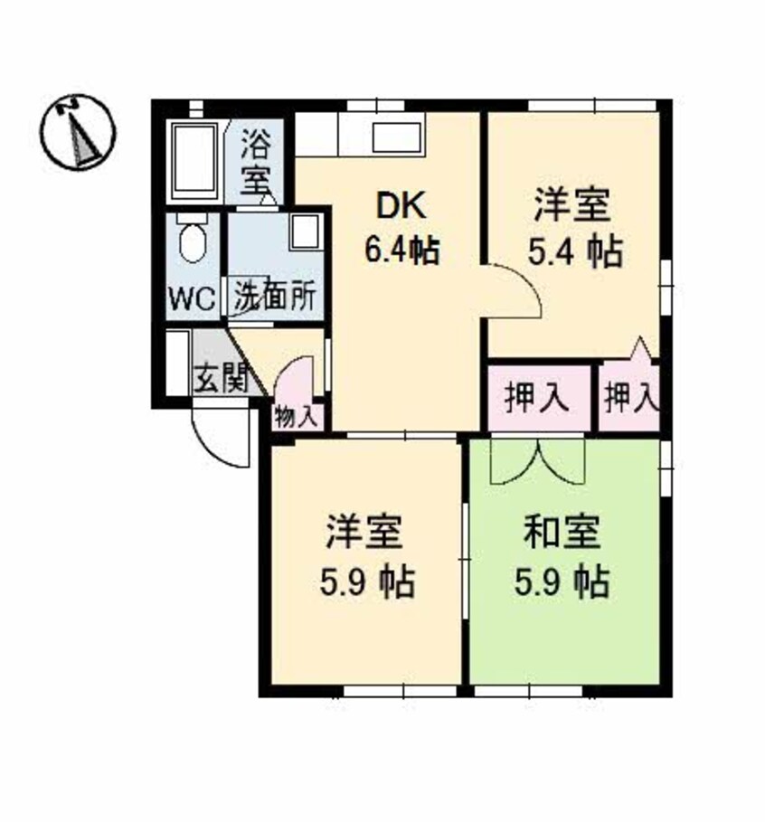 間取図 エスポワール B棟