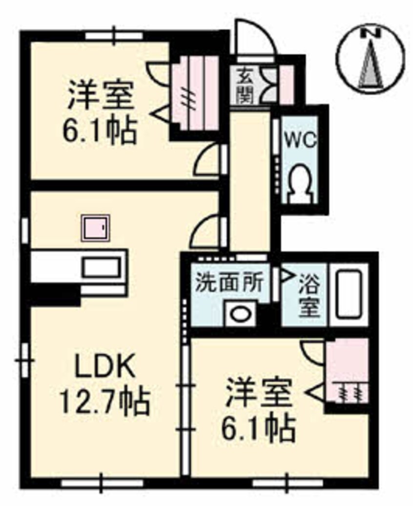 間取図 アルカ・フトーラⅡ A棟