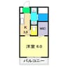 ブレッシング・N　B棟 1Kの間取り