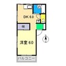 坂本ハイツ(駅前町1) 1DKの間取り