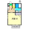 龍馬ハイツ A棟 1Kの間取り