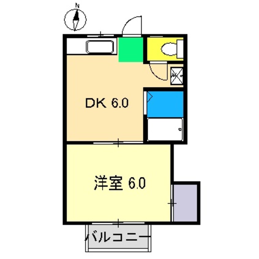 間取図 コーポHASHIDA