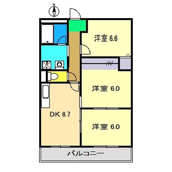 間取図 パレス南国