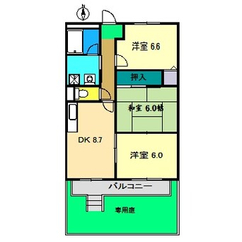 間取図 パレス南国