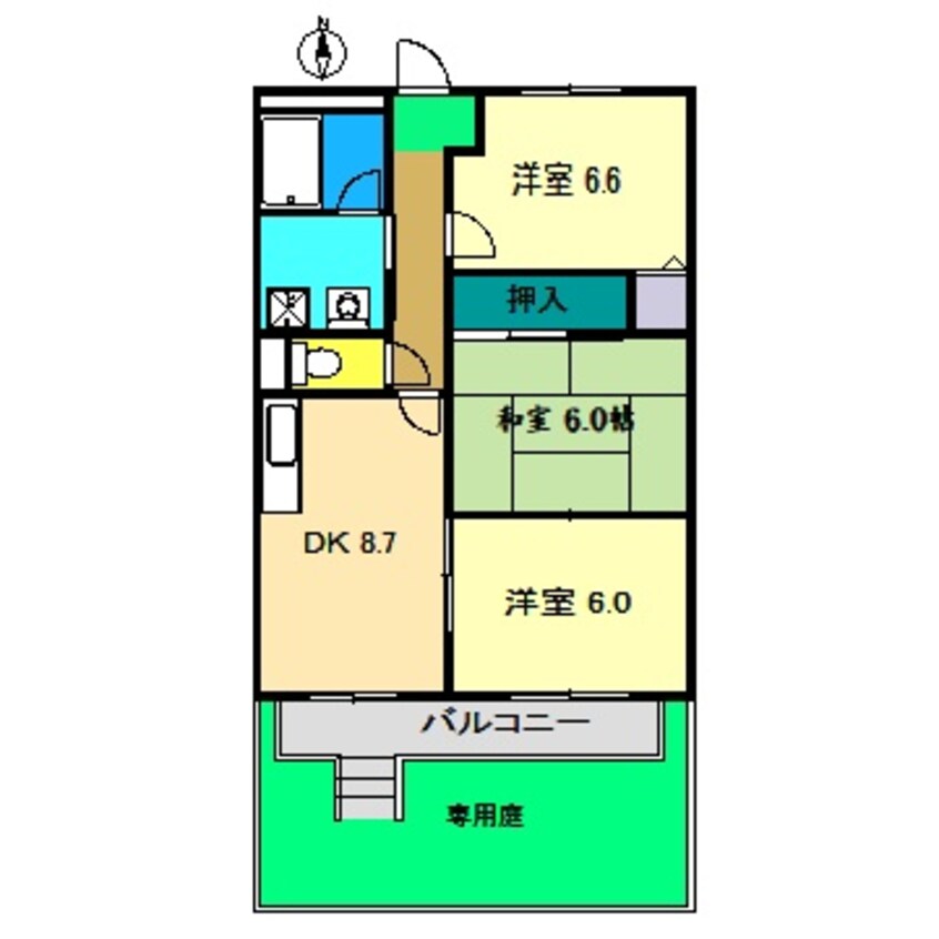 間取図 パレス南国