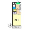 オオソネハイツ 2 1Kの間取り