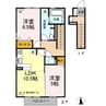 メゾン ド プランドル 2LDKの間取り