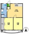 ハイツ南国 2LDKの間取り