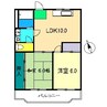 ハイツ南国 2LDKの間取り