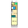 コーポIZUMI 1DKの間取り