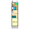 コーポIZUMI 1DKの間取り