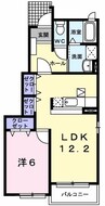 レガ－ト西野　Ａ 1LDKの間取り