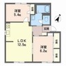アメニティハイツ十市 B棟 2LDKの間取り