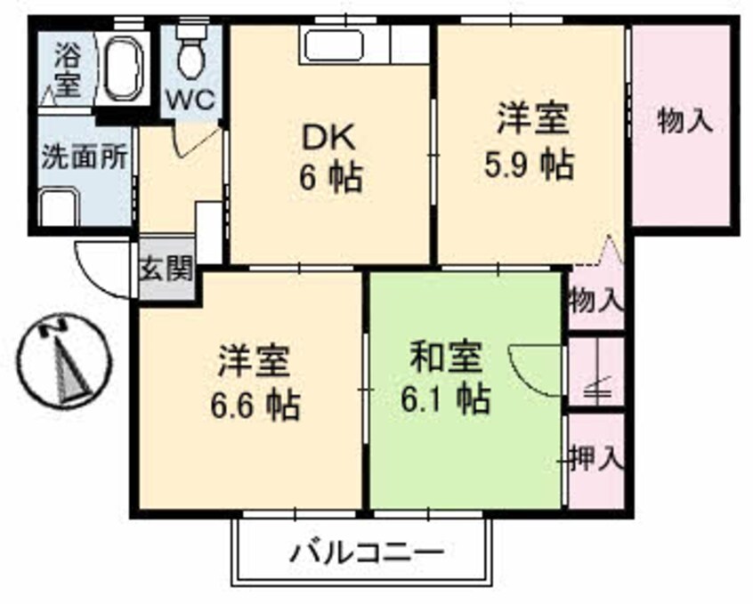 間取図 シャーメゾン橋田 C棟