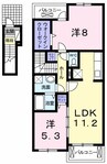 マーゼ 2LDKの間取り