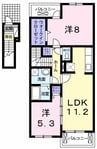 マーゼ 2LDKの間取り