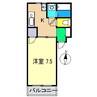 吉本ハイツ(立田) 1Kの間取り