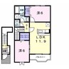 セイバリーⅡ 2LDKの間取り