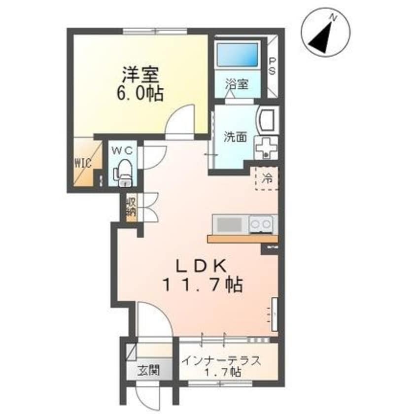間取図 ヴルツェル成東Ⅰ