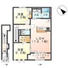 ドゥ　ソワル 2LDKの間取り