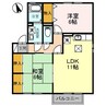 ファミール　B棟 2LDKの間取り
