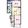 ノイ・フリーデB 2DKの間取り