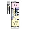 セントラル　フィールド 1LDKの間取り