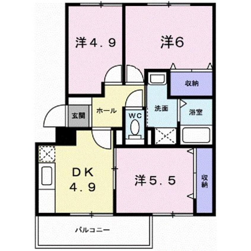 間取図 コスタ・サンジョワールⅠ