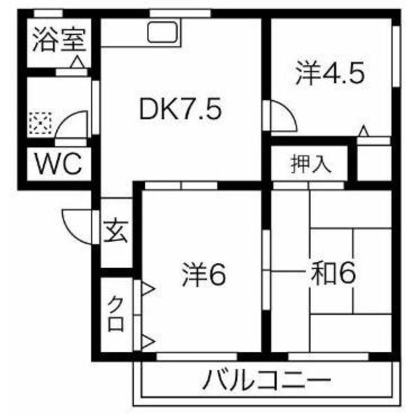 間取図 ヴィレッジ雅A