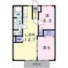 ファミィール垣口 2LDKの間取り