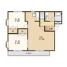サンライズガーデン 2LDKの間取り