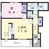 ソレアードⅢ 1LDKの間取り