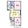 Belle Soleil　Ⅱ 2DKの間取り
