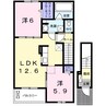 カルム・S 2LDKの間取り